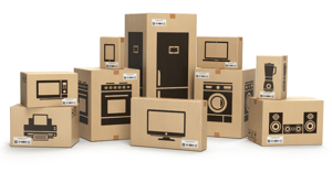 Housewares Appliances in Shipping Boxes